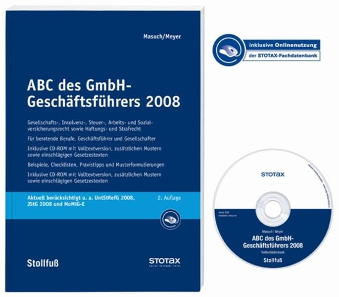 ABC des GmbH-Geschäftsführers 2008 (Stollfuss-Ratgeber) Law