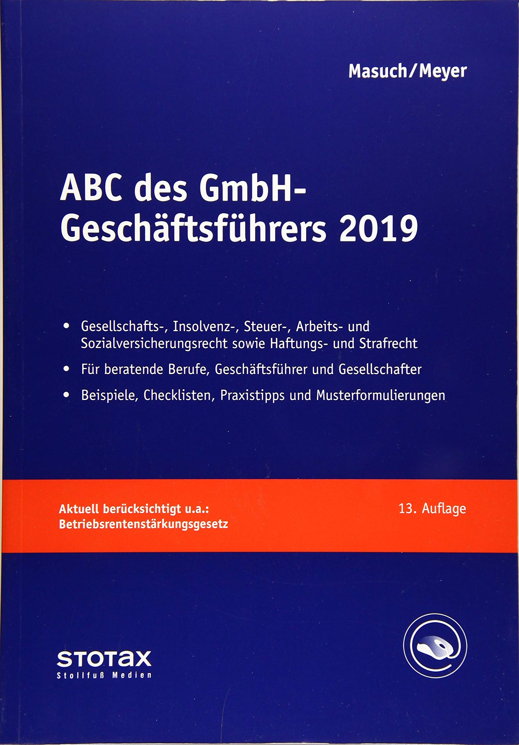 ABC des GmbH-Geschäftsführers 2019 Law Books