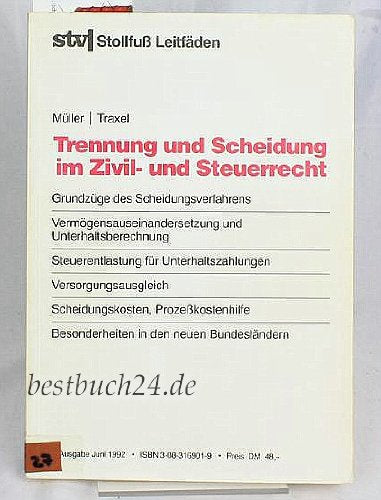 Trennung und Scheidung im Zivil- und Steuerrecht (Stollfuss-Ratgeber) Law
