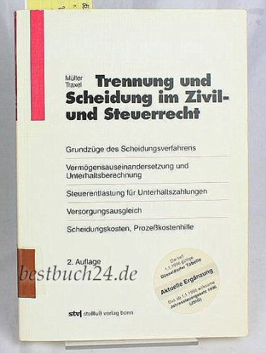 Trennung und Scheidung im Zivil- und Steuerrecht (Stollfuss-Ratgeber) Law