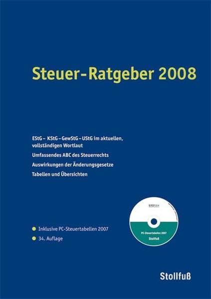 Steuer-Ratgeber 2008 (Stollfuss-Ratgeber) Law