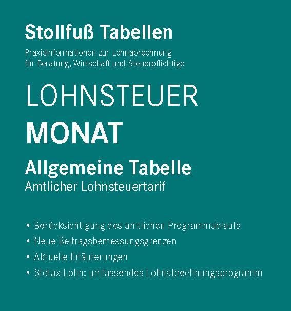 Tabelle, Lohnsteuer 2025 Monat Law