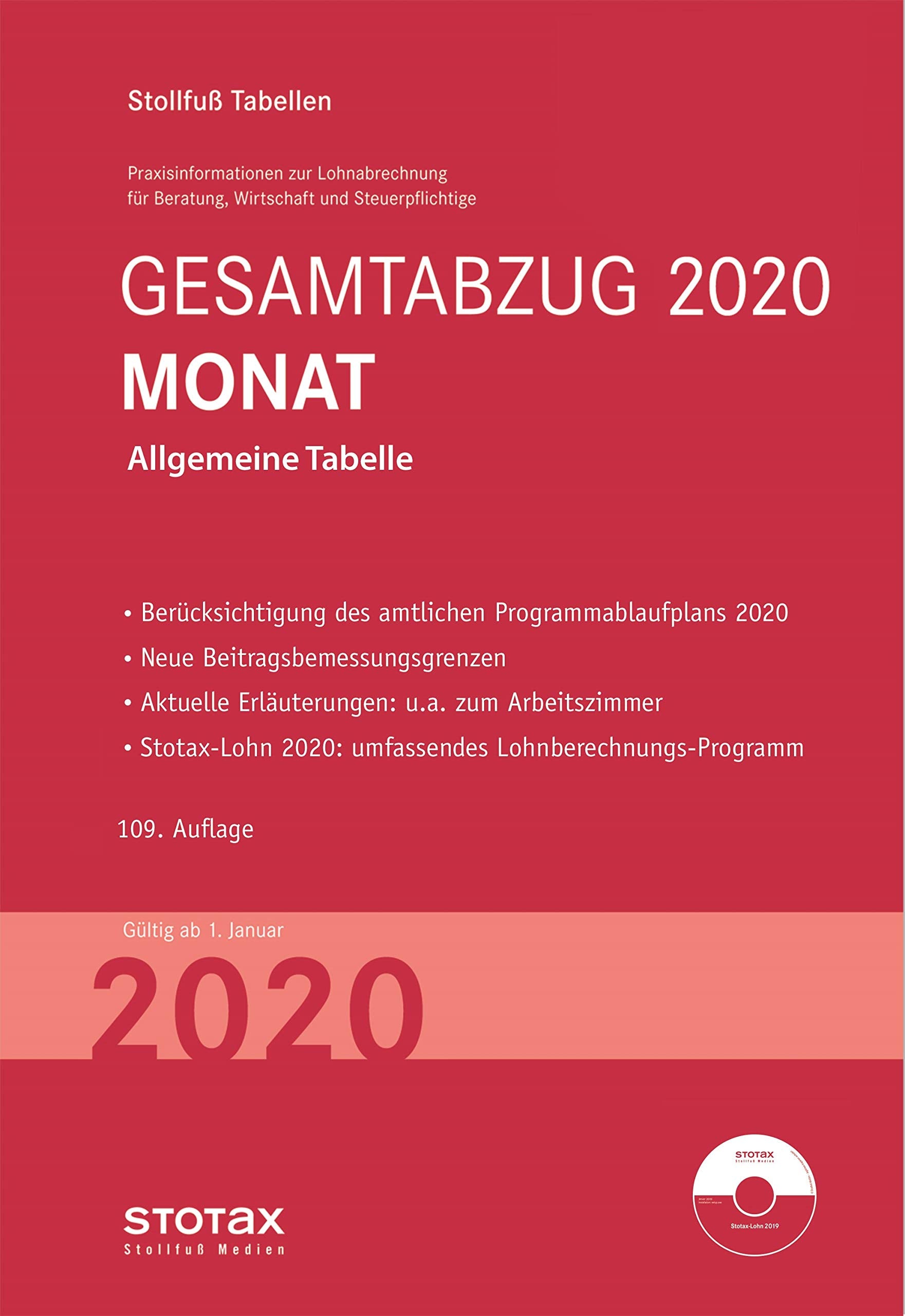 Product Image: Tabelle, Gesamtabzug 2020 Monat