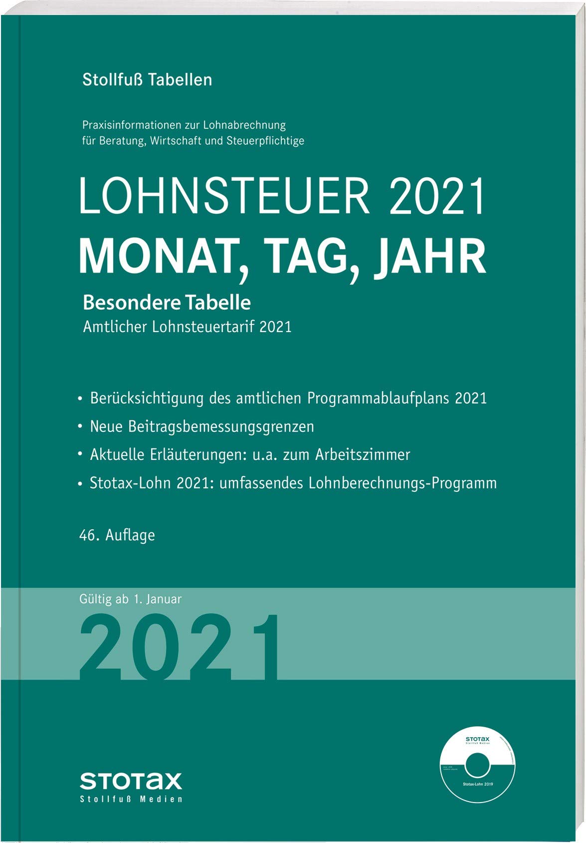 Product Image: Tabelle, Lohnsteuer 2021 Monat, Tag, Jahr