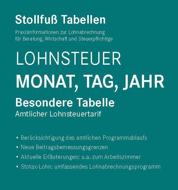 Tabelle, Lohnsteuer 2024, Monat, Tag, Jahr: Besondere Tabelle Law