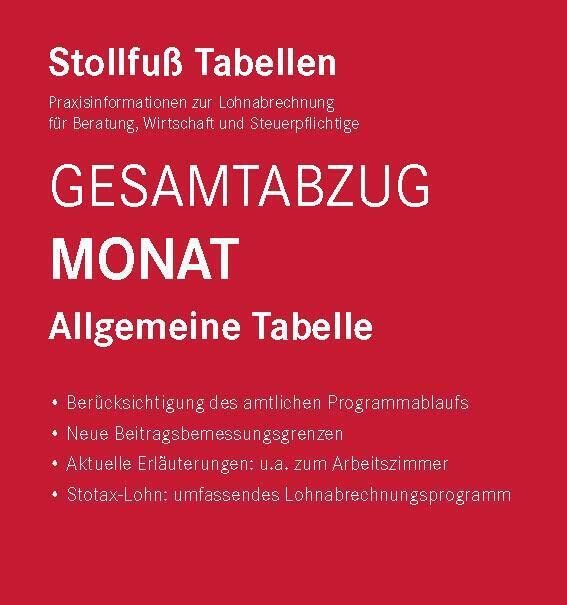 Tabelle, Gesamtabzug 2022 Monat Sonderausgabe Juni 2022: Bundesweit gültige Ausgabe Law