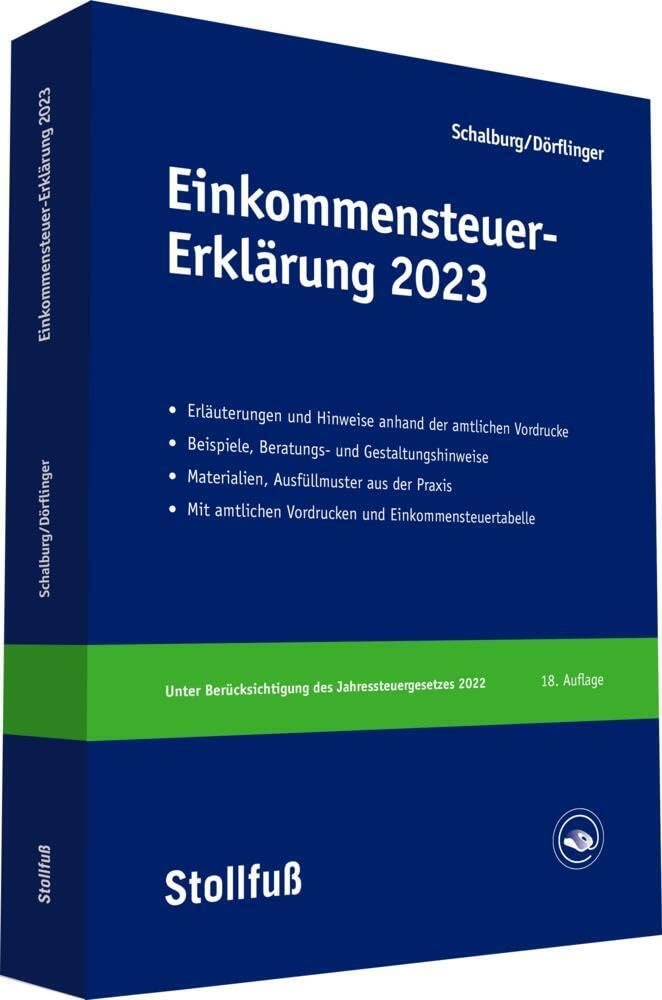 Einkommensteuer-Erklärung 2023 Law