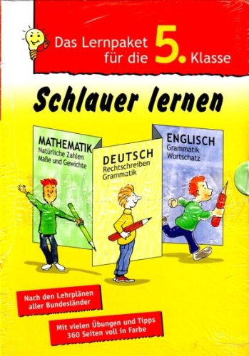 Das Lernpaket für die 5. Klasse. Schlauer lernen. 3 Bände im Schuber (Mathematik Natürliche Zahlen + Deutsch Rechtschreiben + Englisch Grammatik) Books