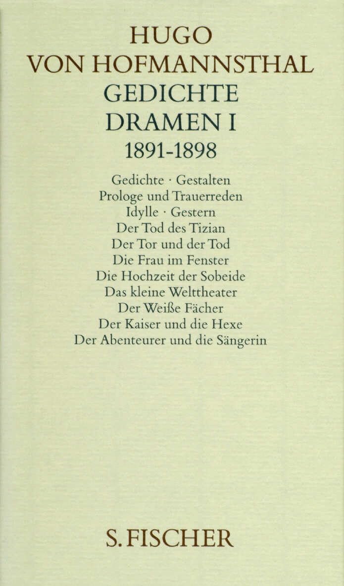 Gedichte. Dramen I. 1891-1898 Drama