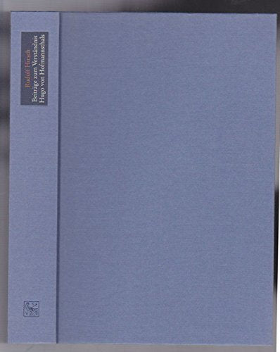 Beiträge zum Verständnis Hugo von Hofmannsthals Books