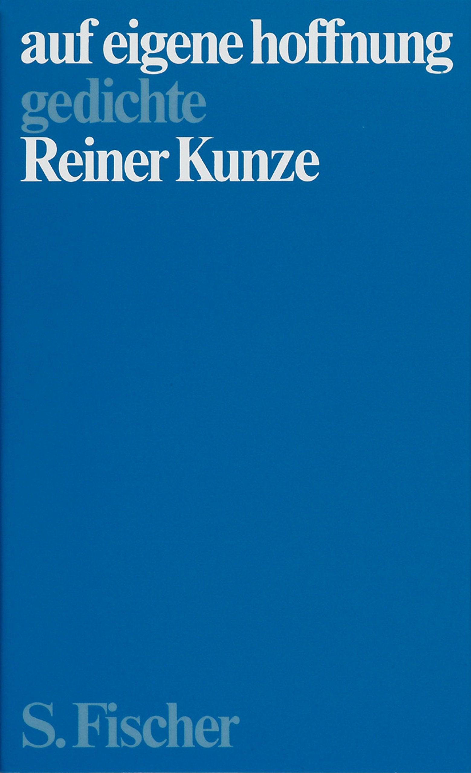 Product Image: auf eigene hoffnung: gedichte