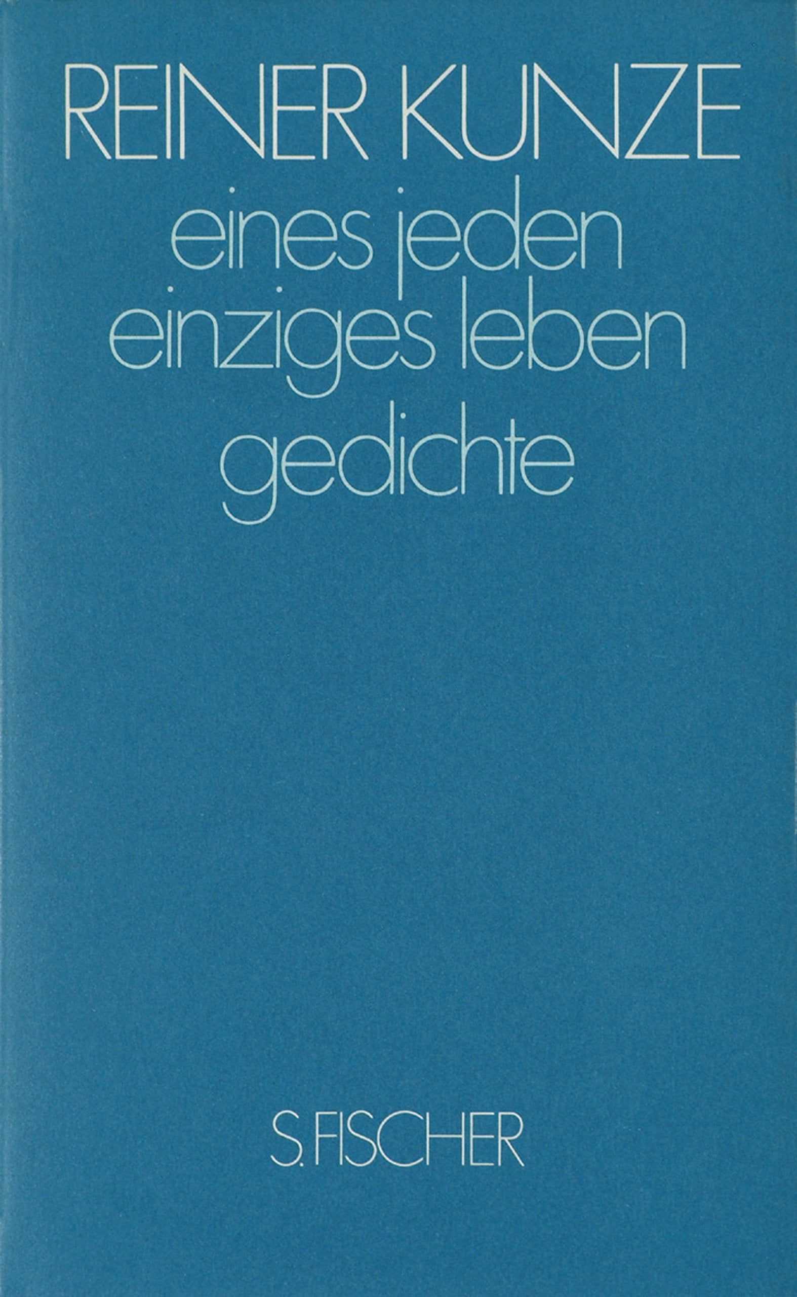 eines jeden einziges leben: gedichte Poetry