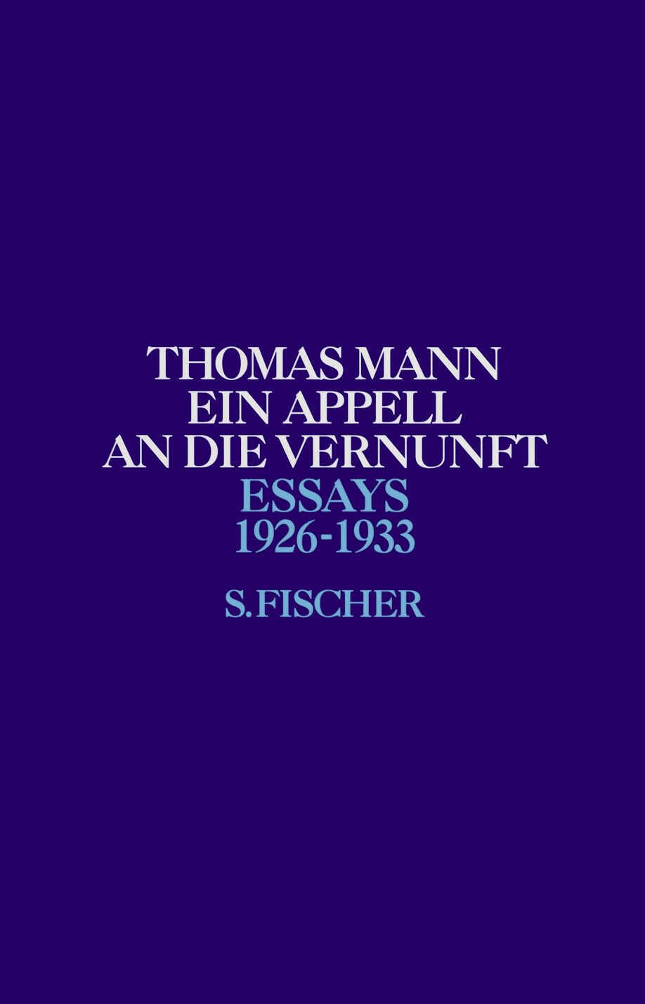 Product Image: Ein Appell an die Vernunft 1926 - 1933