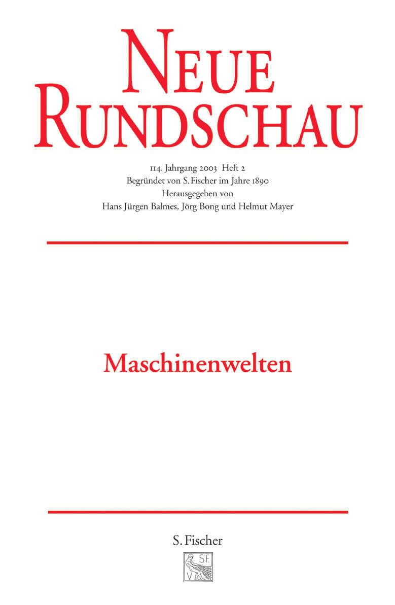 Neue Rundschau 2003/2 Essays & Short Stories
