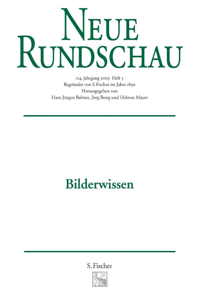 Neue Rundschau 2003/3 Essays & Short Stories