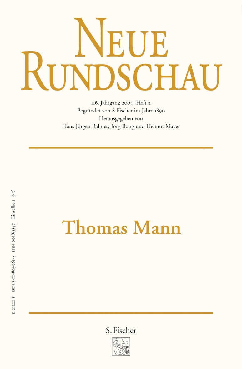 Neue Rundschau 2005/2 Essays & Short Stories
