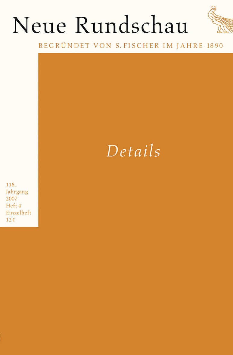 Neue Rundschau 2007/4 Essays & Short Stories