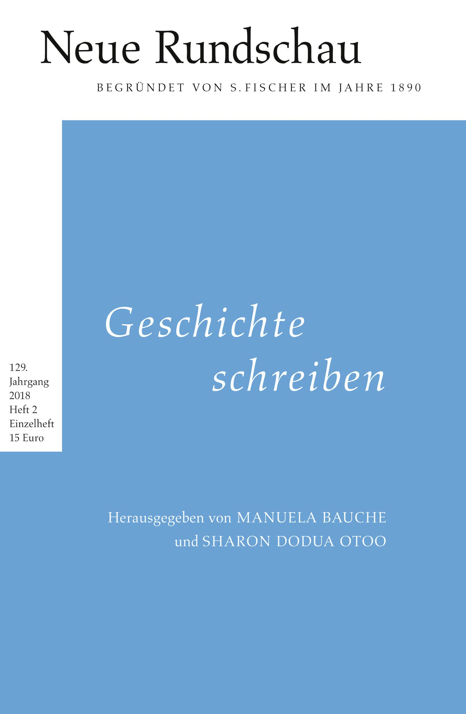 Neue Rundschau 2018/2 Essays & Short Stories