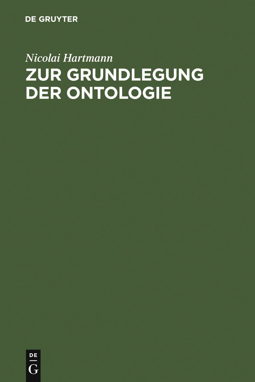 Zur Grundlegung der Ontologie Philosophy