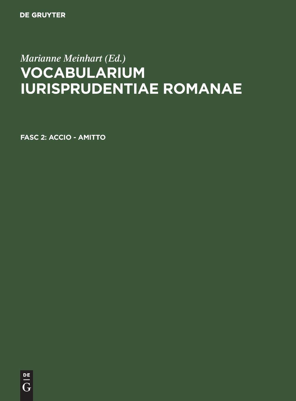 accio - amitto (Vocabularium iurisprudentiae Romanae) Social Sciences