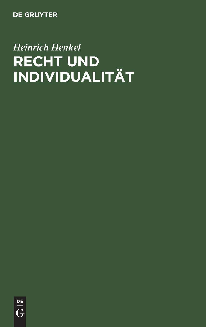 Recht und Individualität Law