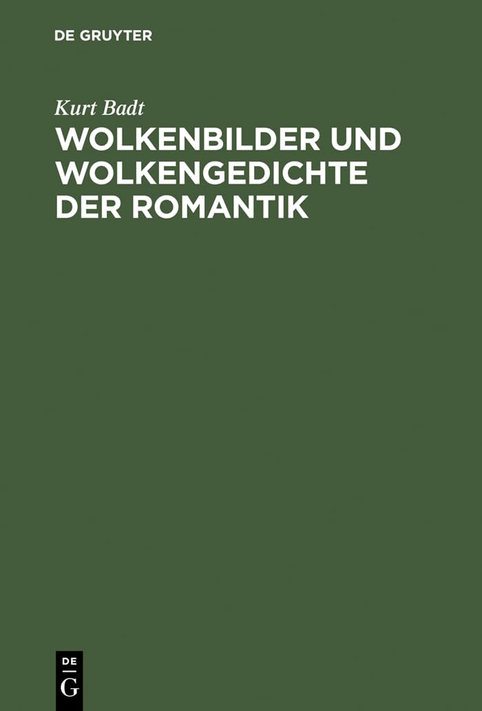 Wolkenbilder und Wolkengedichte der Romantik Contemporary literature