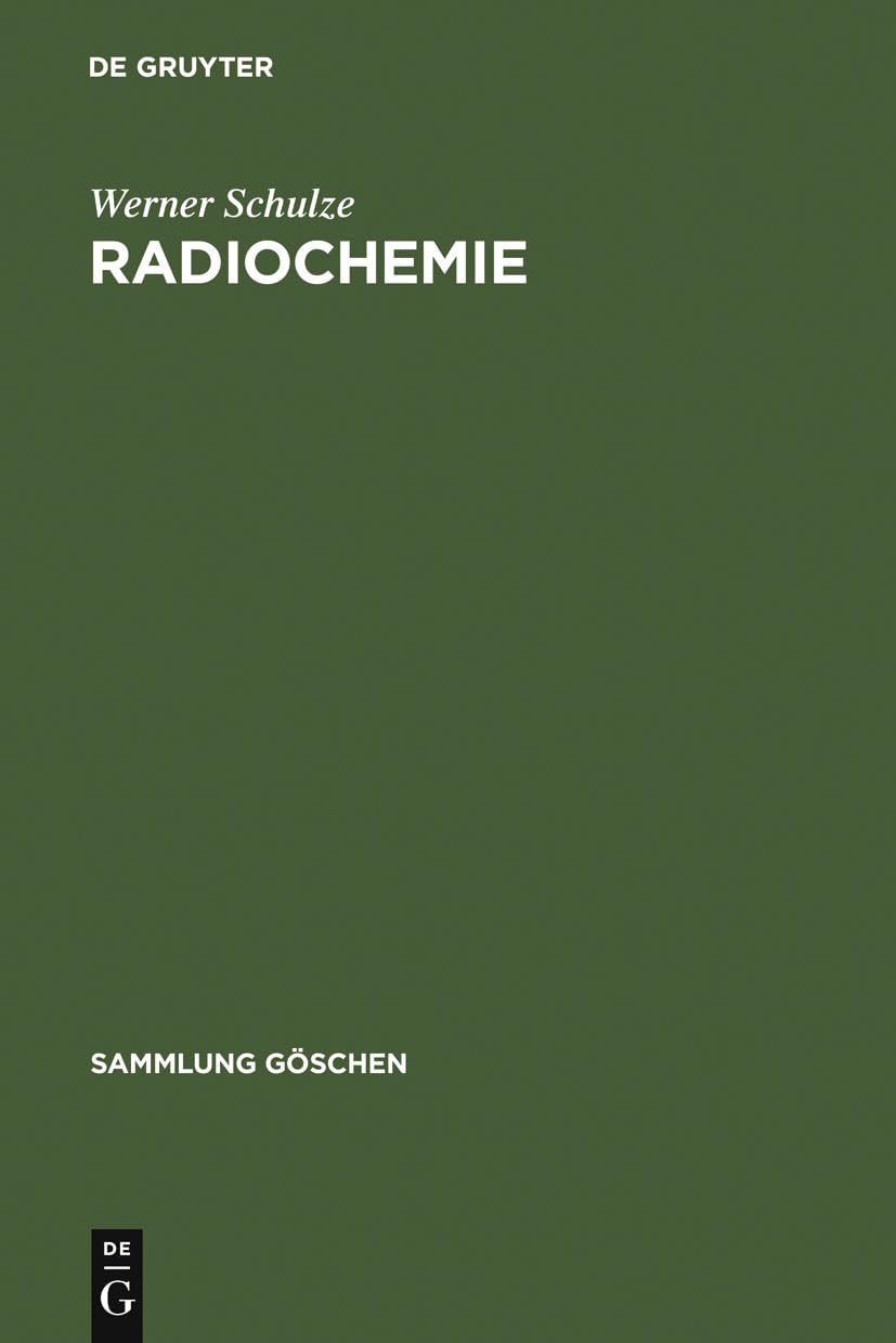 Radiochemie Natural Sciences