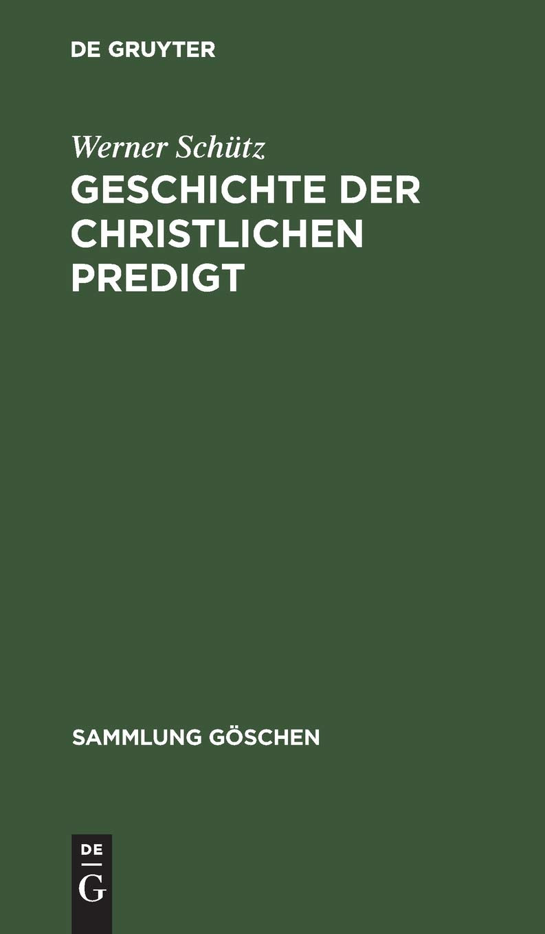 Geschichte der christlichen Predigt Second hand books on Religion & Esotericism