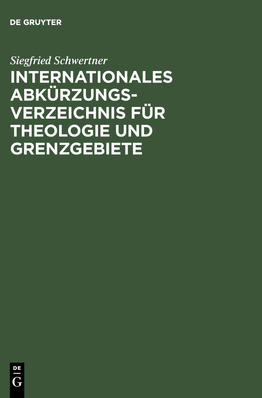 Internationales Abkürzungsverzeichnis für Theologie und Grenzgebiete Religion & Esotericism