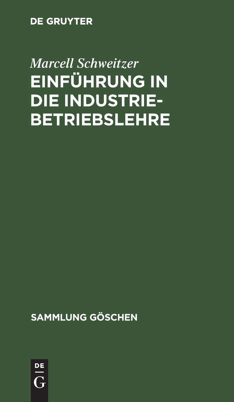 Einführung in die Industriebetriebslehre Law