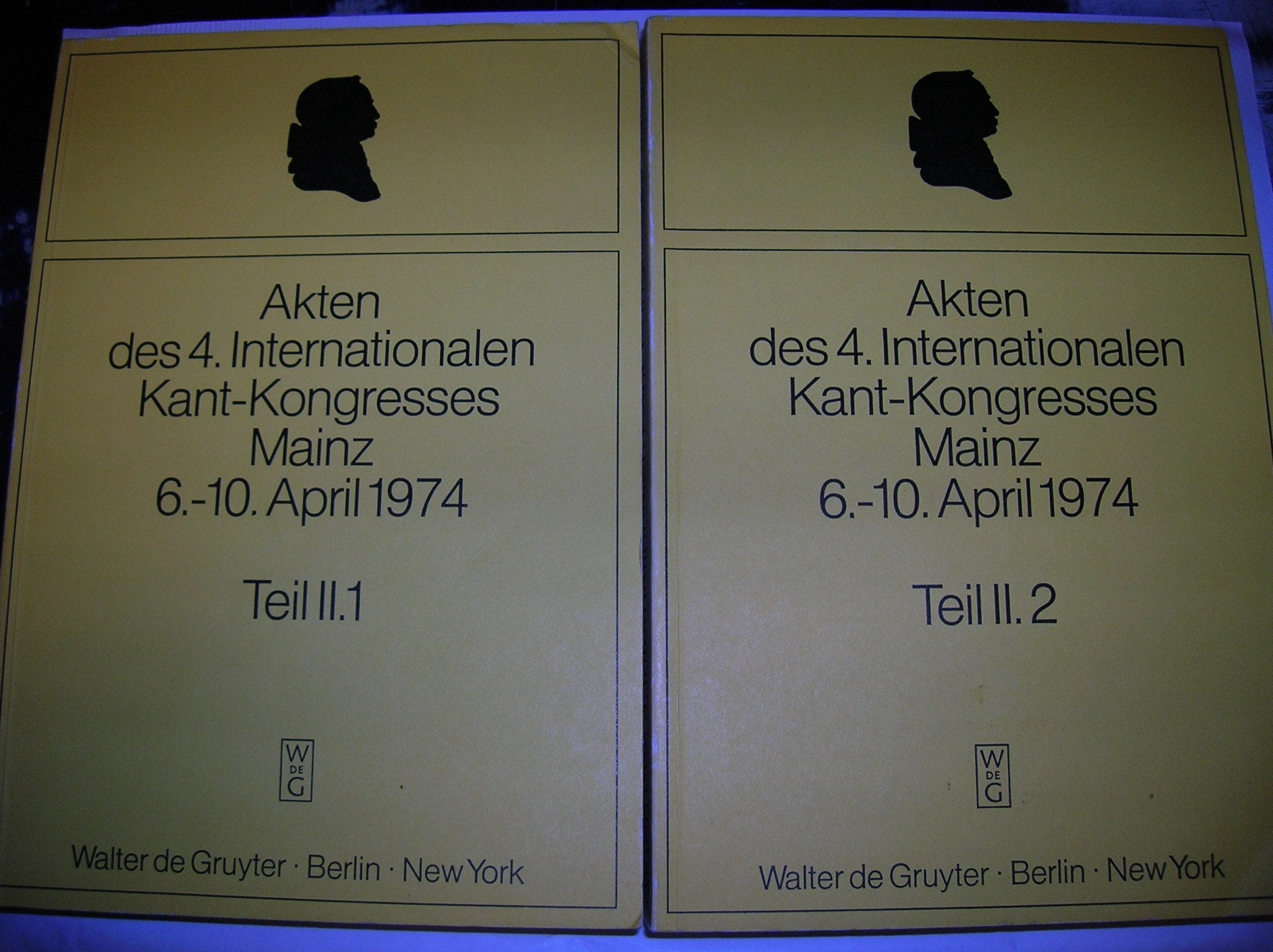 Akten des 4. Internationalen Kant-Kongresses: Mainz, 6.-10. April 1974, Teil 2: Sektionen 1,2 Philosophy