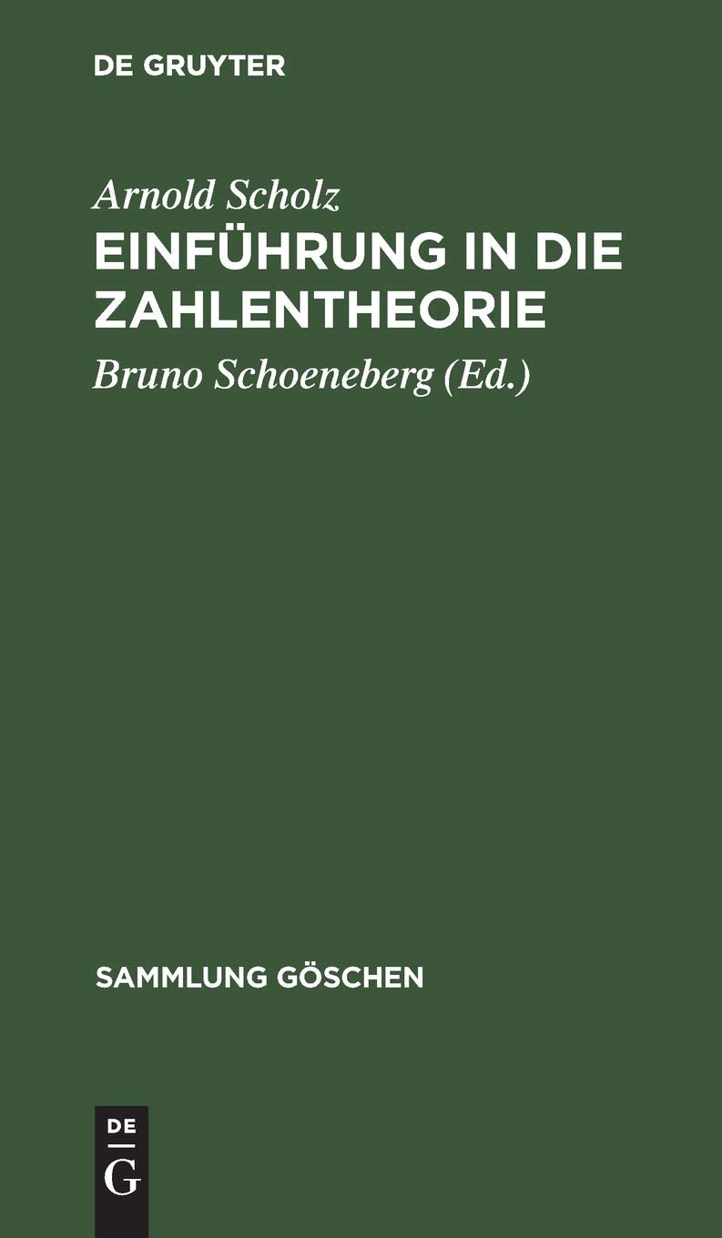Einführung in die Zahlentheorie Mathematics