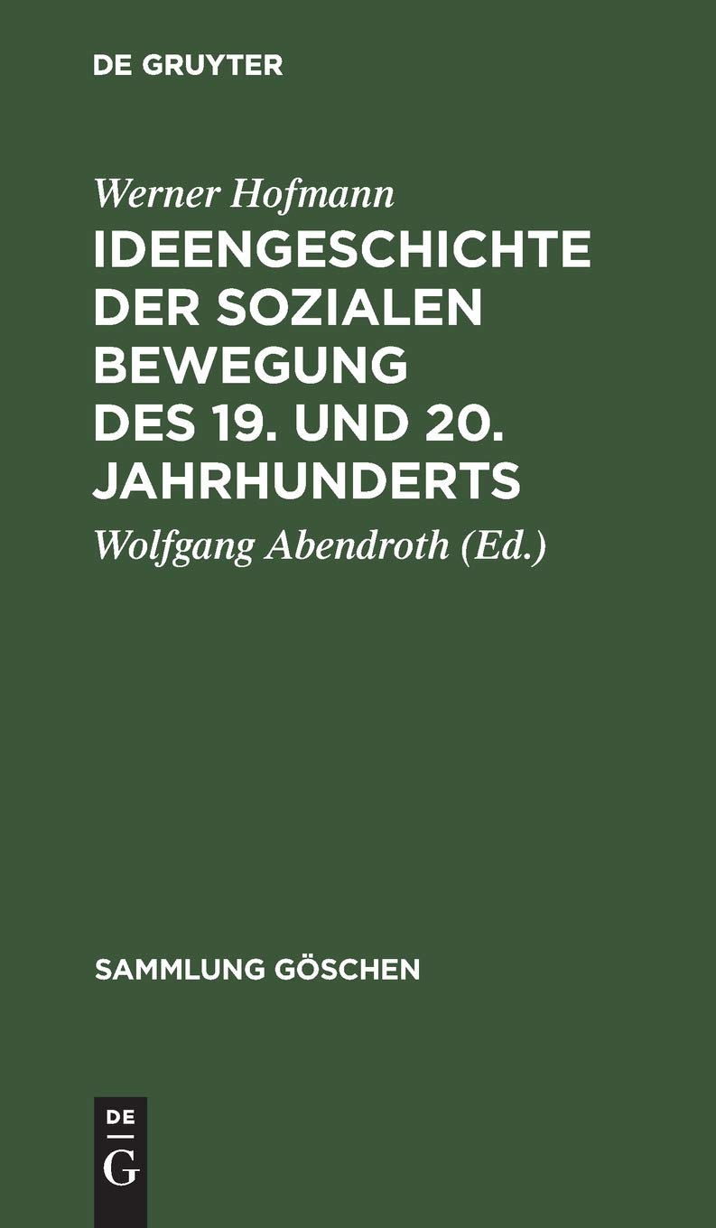 Ideengeschichte der sozialen Bewegung des 19. und 20. Jahrhunderts Books