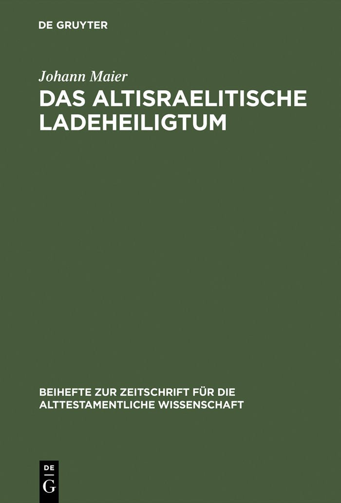 Das altisraelitische Ladeheiligtum (Beihefte zur Zeitschrift für die alttestamentliche Wissenschaft, 93, Band 93) Social Sciences