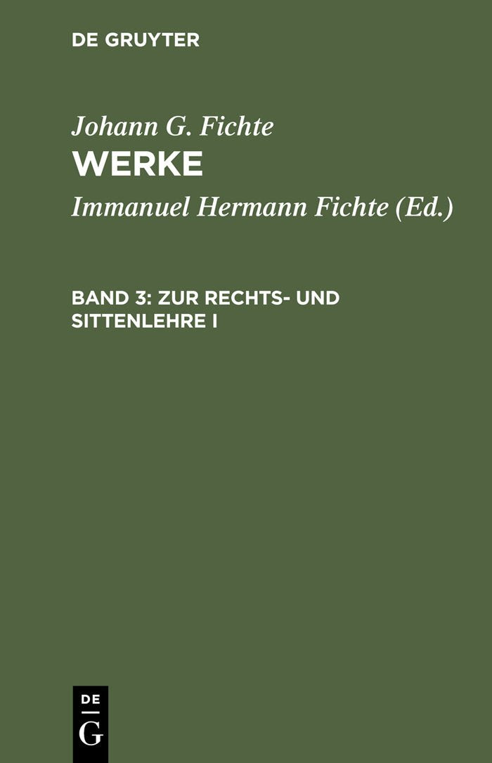Zur Rechts- und Sittenlehre I book