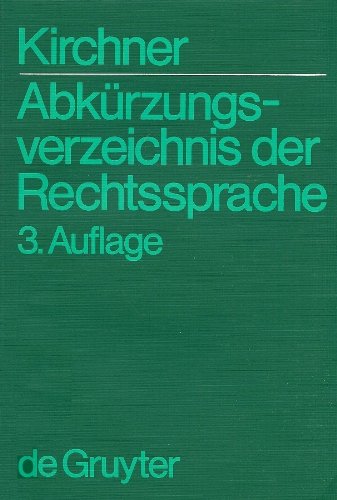 Abkürzungsverzeichnis der Rechtssprache Books