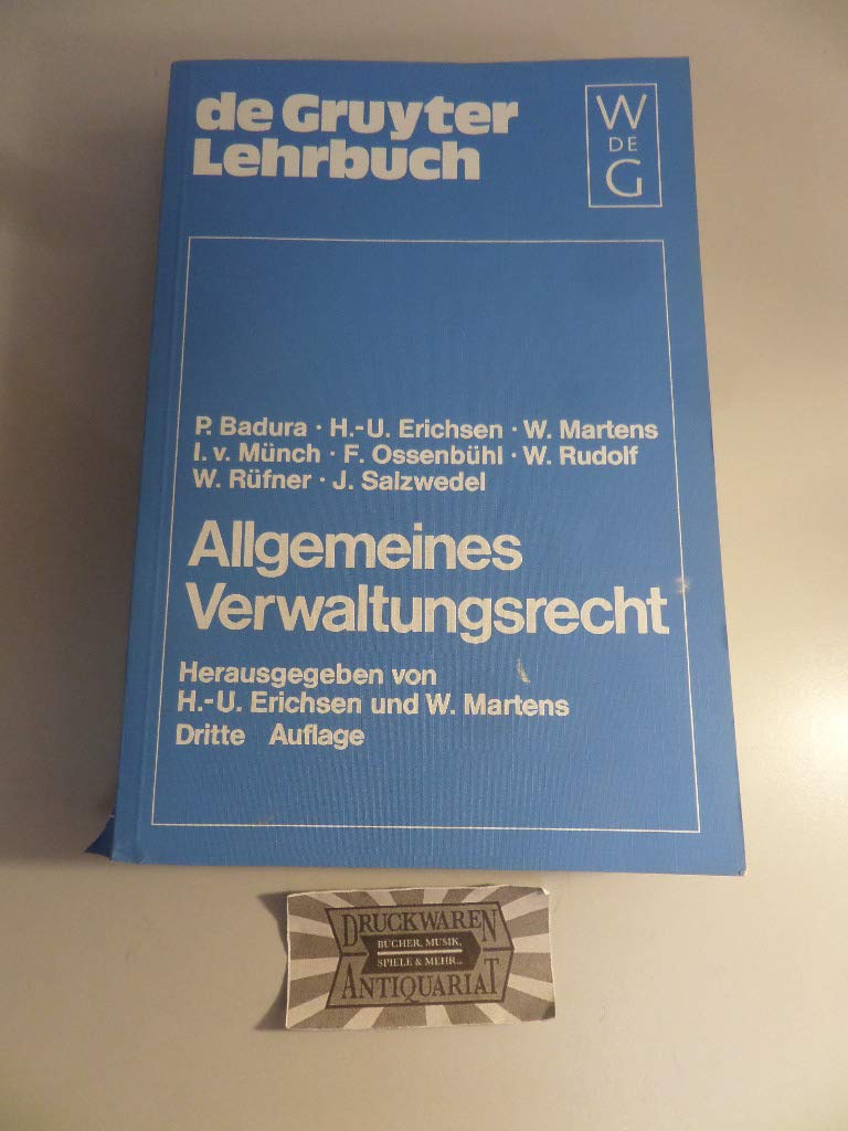 Allgemeines Verwaltungsrecht (De Gruyter Lehrbuch) Law
