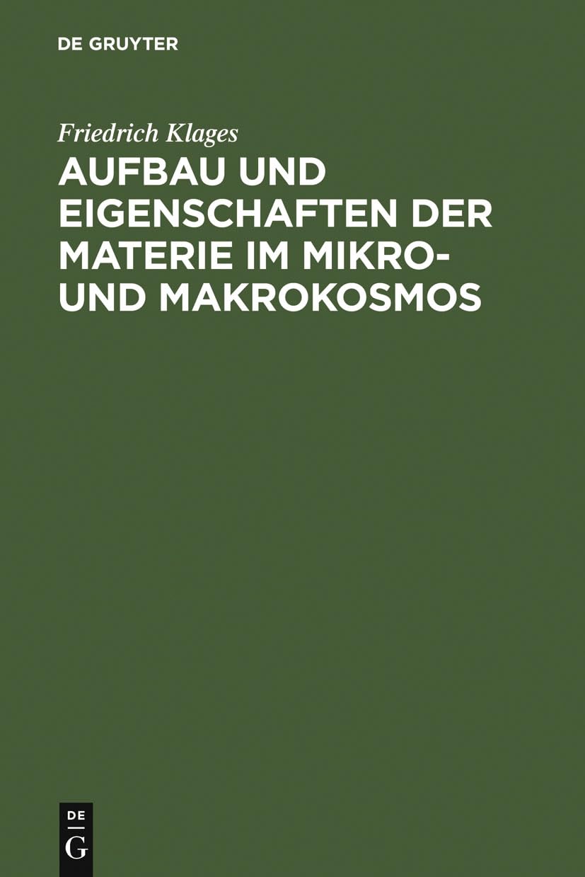 Aufbau und Eigenschaften der Materie im Mikro- und Makrokosmos Reference Books
