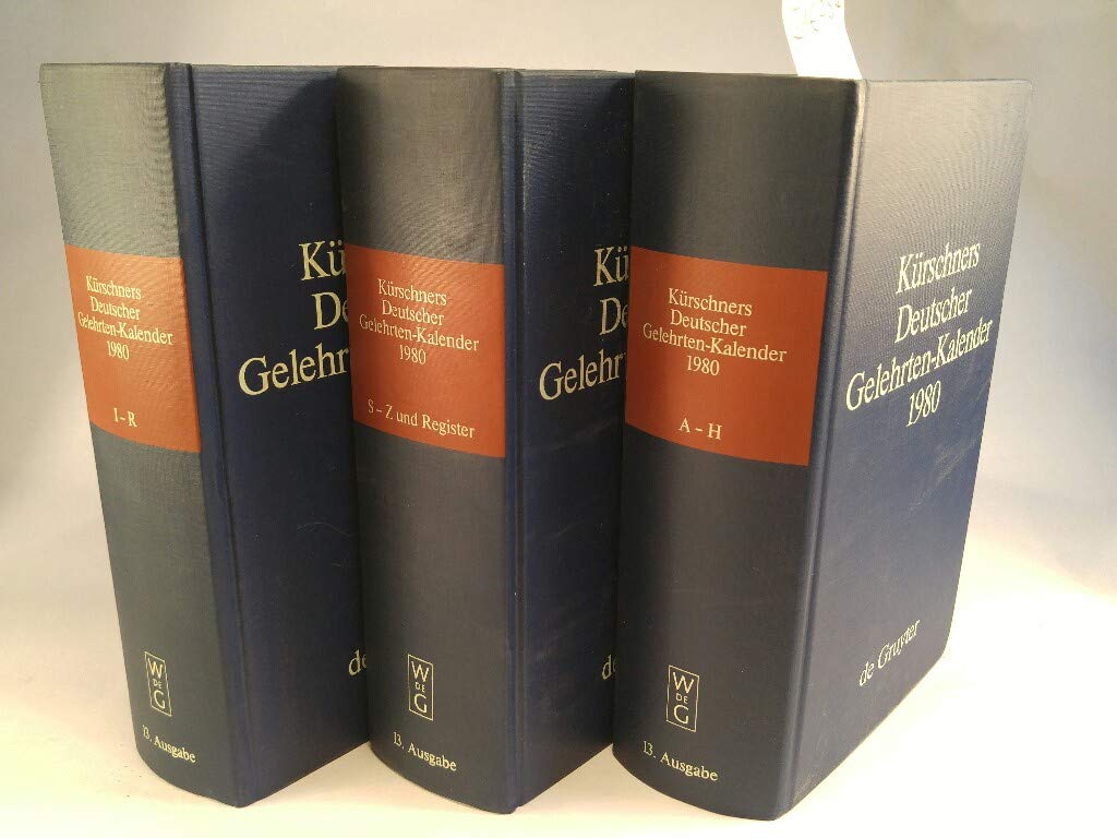 Kürschners Deutscher Gelehrtenkalender 1980 Books