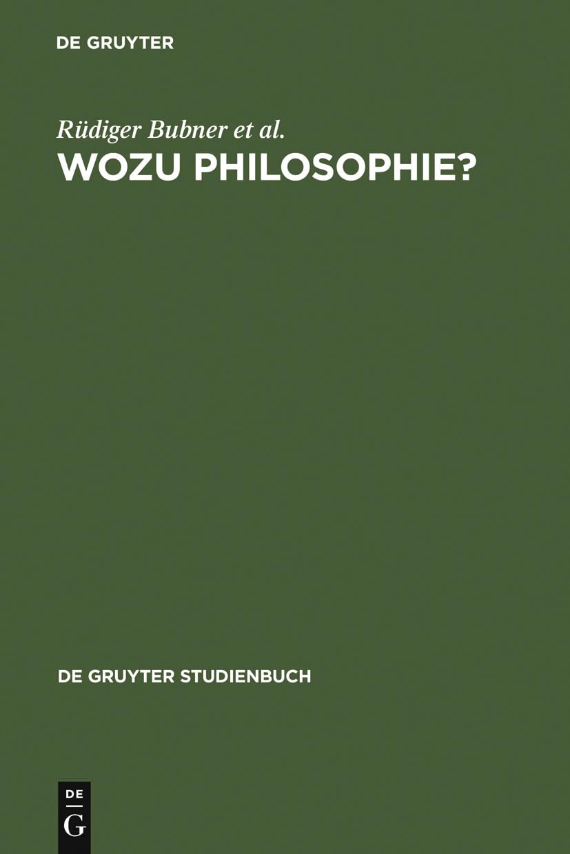 Wozu Philosophie? Philosophy Books