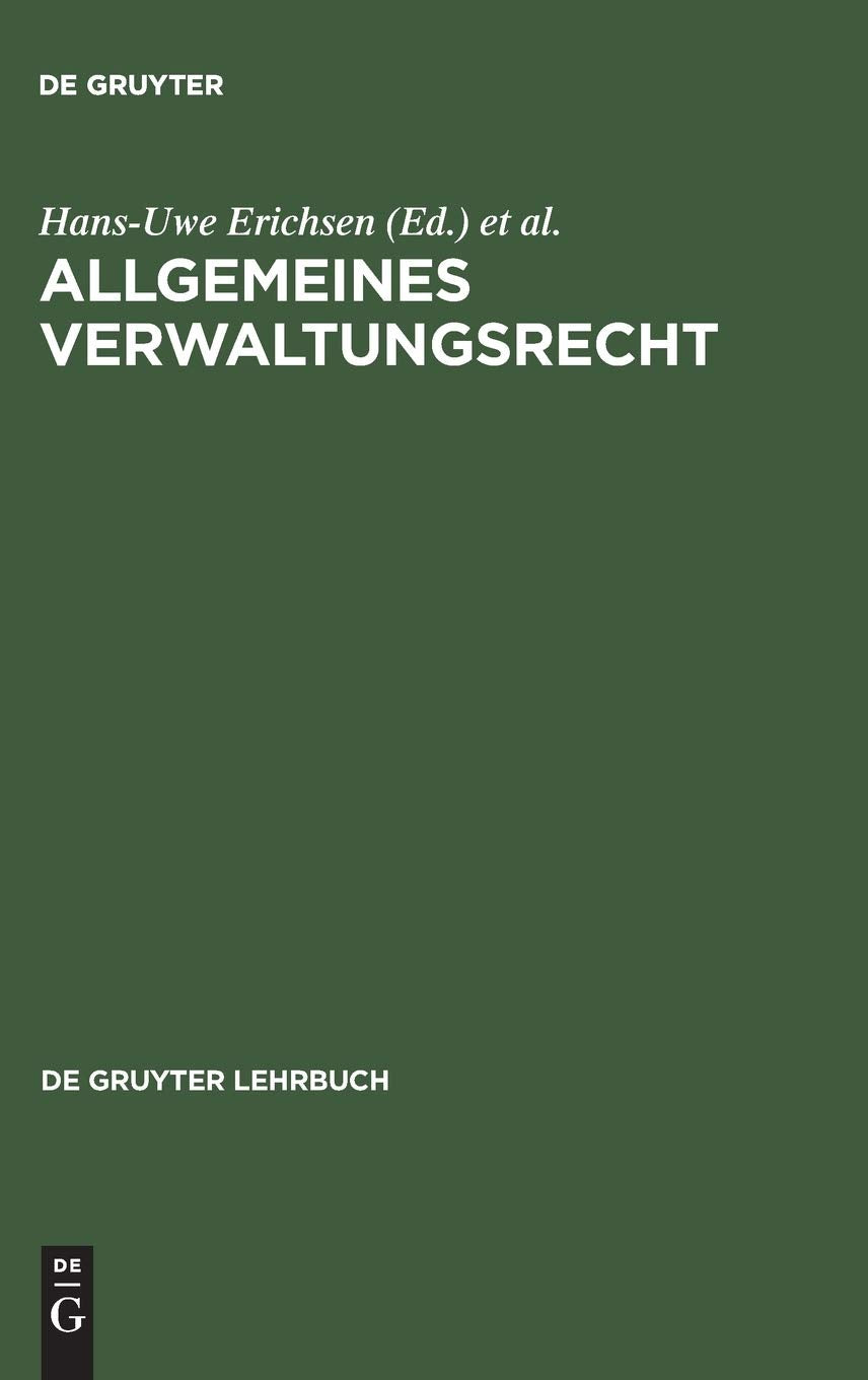 Allgemeines Verwaltungsrecht (De Gruyter Lehrbuch) Law