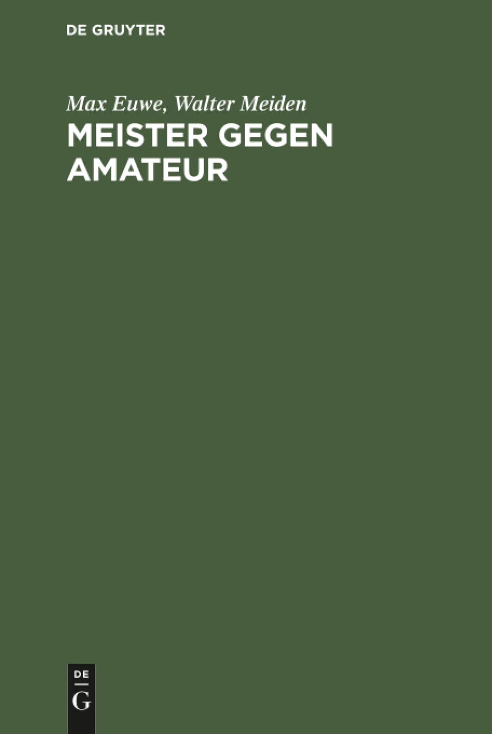 Meister gegen Amateur General education