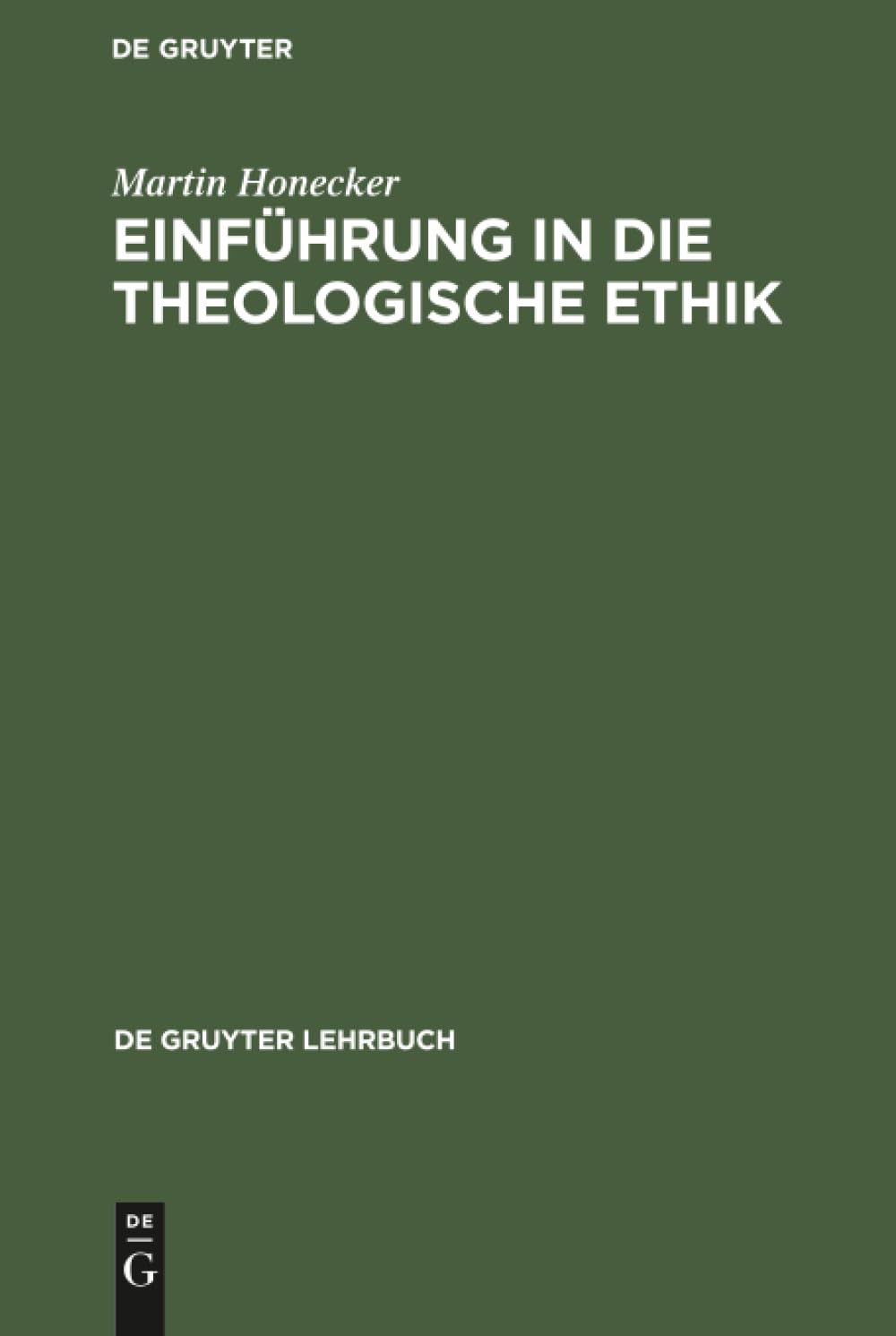 Einführung in die Theologische Ethik Philosophy