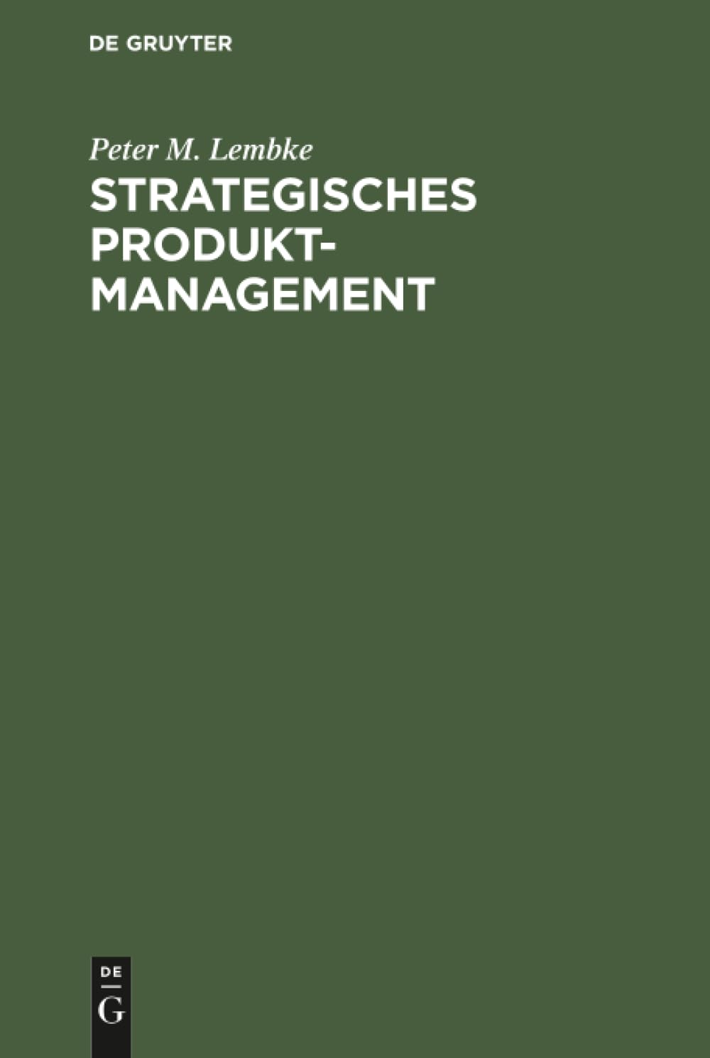 Strategisches Produktmanagement book