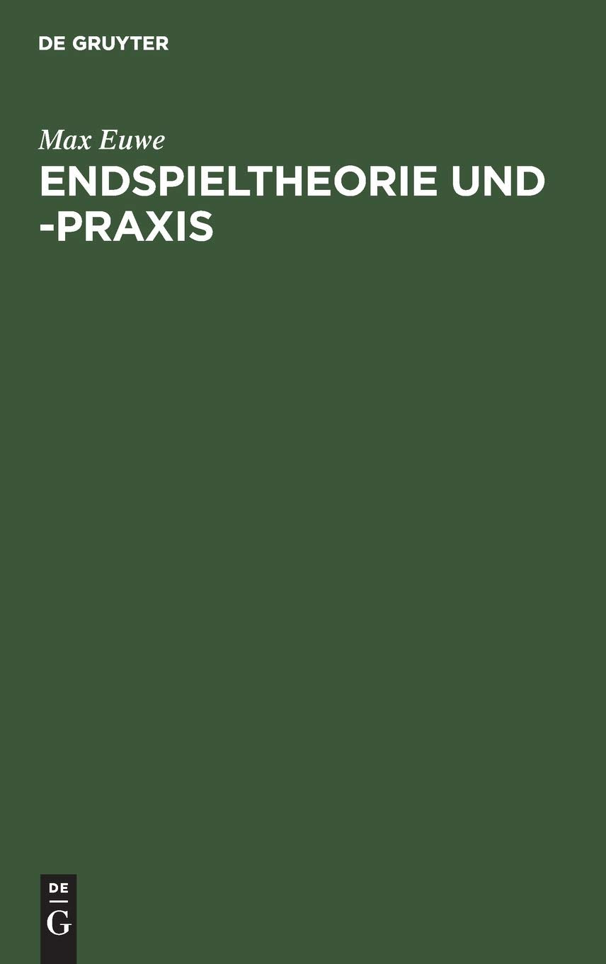 Product Image: Endspieltheorie und -praxis