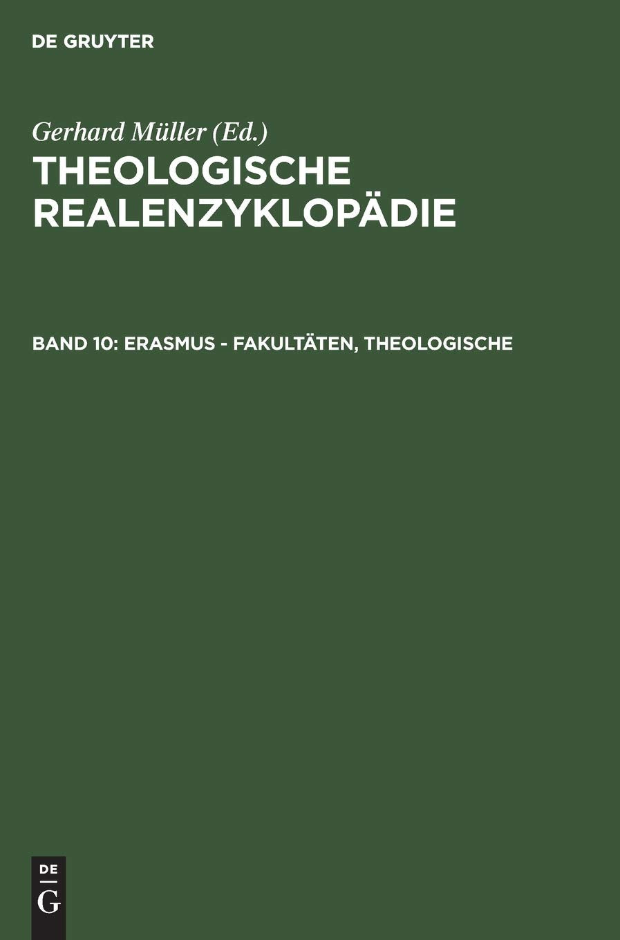 Erasmus - Fakultäten, Theologische (Theologische Realenzyklopädie) Reference Books