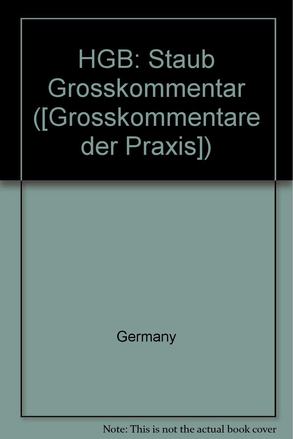 Handelsgesetzbuch. Grosskommentar. Pflichtfortsetzung: Einleitung, §§ 1-16 Books
