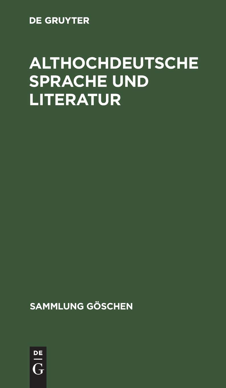 Althochdeutsche Sprache und Literatur Social Sciences