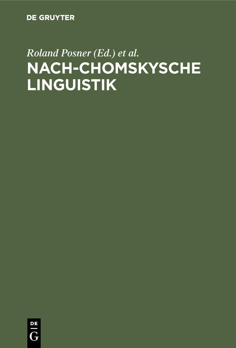 Nach-Chomskysche Linguistik Social Sciences