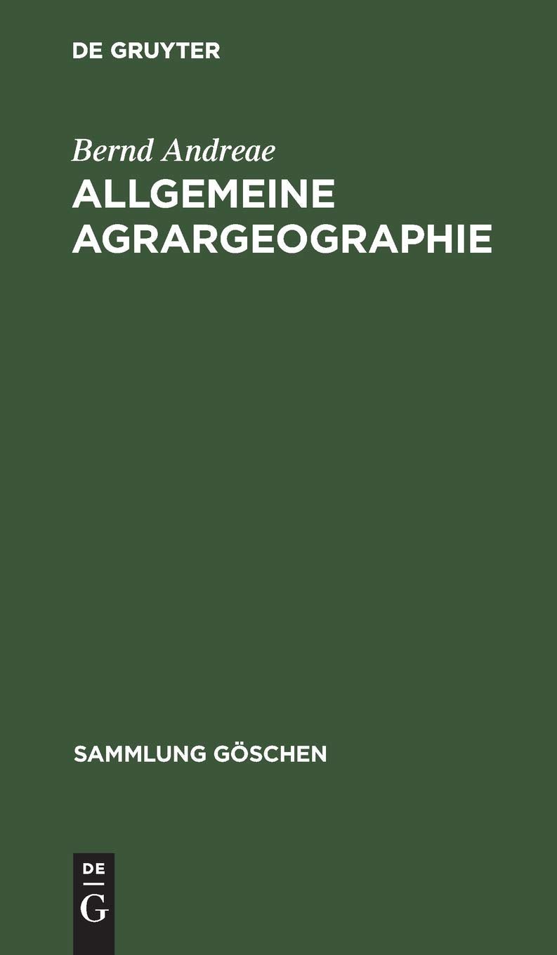 Product Image: Allgemeine Agrargeographie